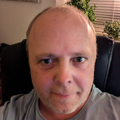 Webcam picture of a middleaged male